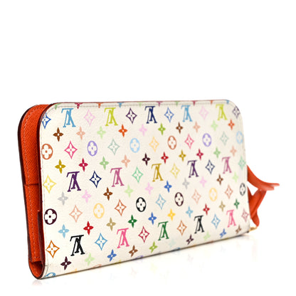 Louis Vuitton Monogram Multicolor Insolite Wallet White Orange 3 of 9