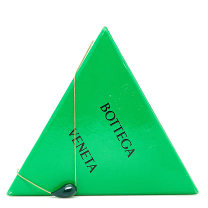 Bottega Veneta 18K Yellow Gold Sterling Silver Enamel Drop Pendant Necklace Green 6 of 6