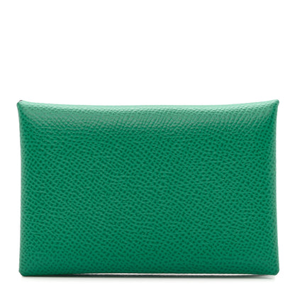 Hermes Epsom Calvi Card Case Vert Jade 1 of 6