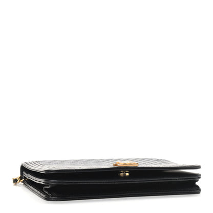 Chanel Caviar Chevron Quilted Boy Wallet On Chain WOC Black 4 of 12