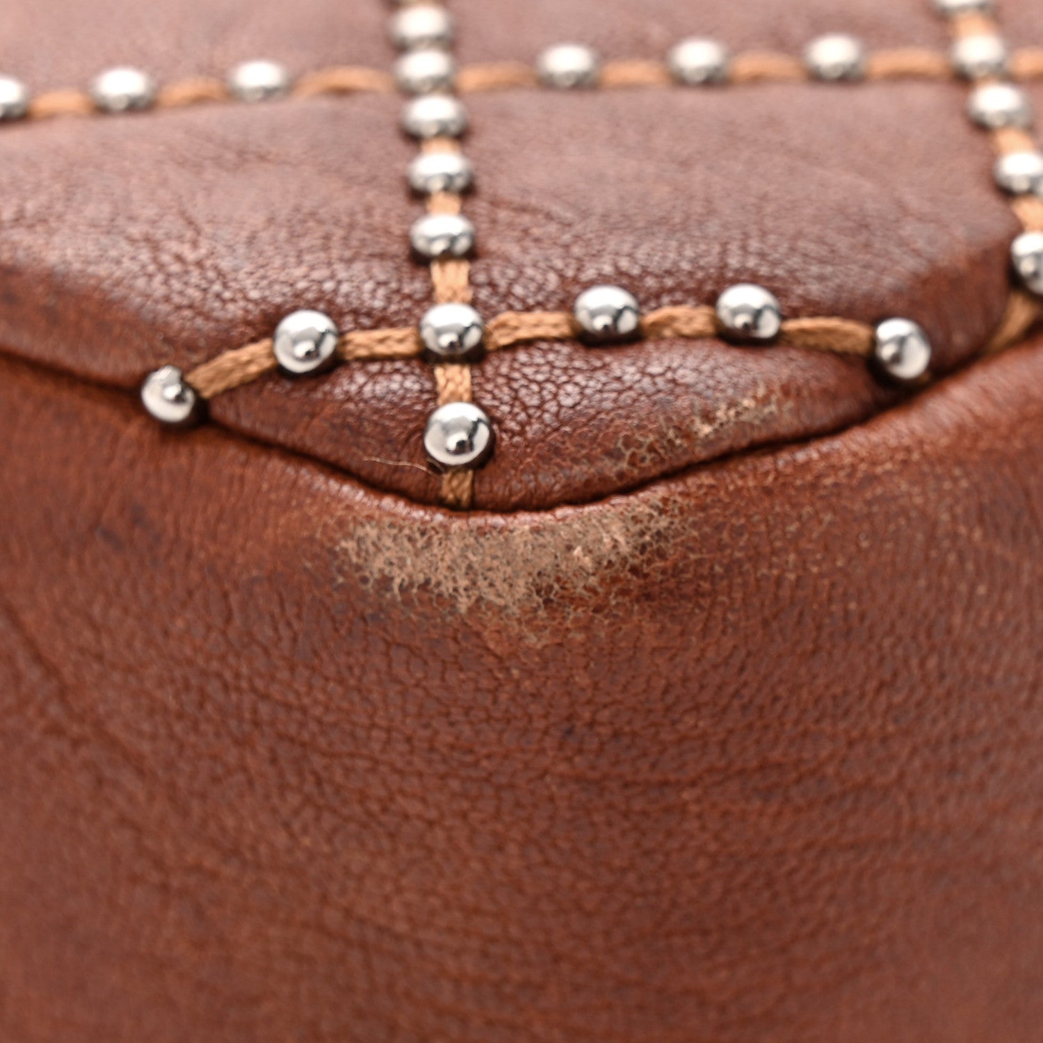 Chanel Crumpled Lambskin Studded Paris Dallas Flap Bag Brown 12 of 18