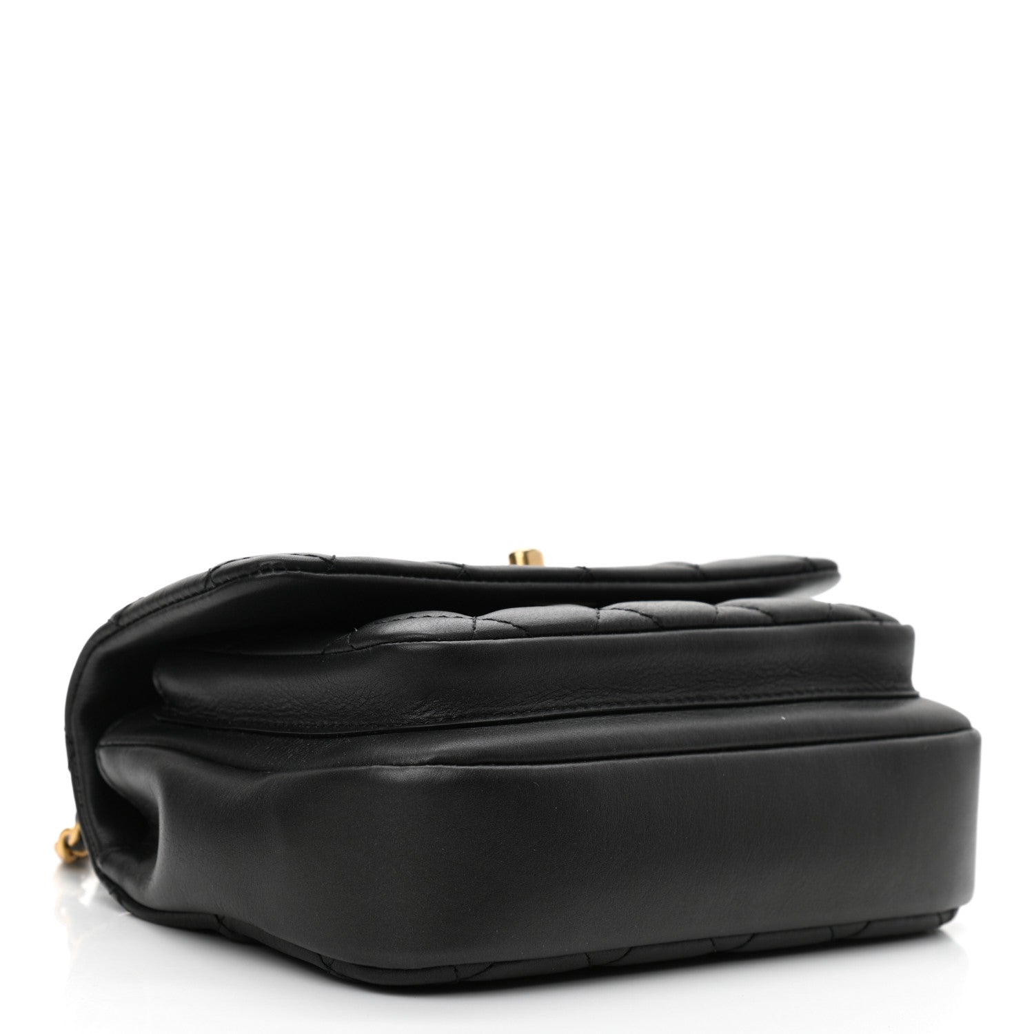 Chanel Calfskin Quilted Top Handle Flap Black 4 of 11
