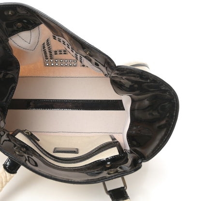 Fendi Canvas Patent Grommet De Jour Tote Natural 5 of 10