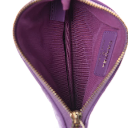 Chanel Patent Quilted Small Cosmetic Case Purple 5 of 8