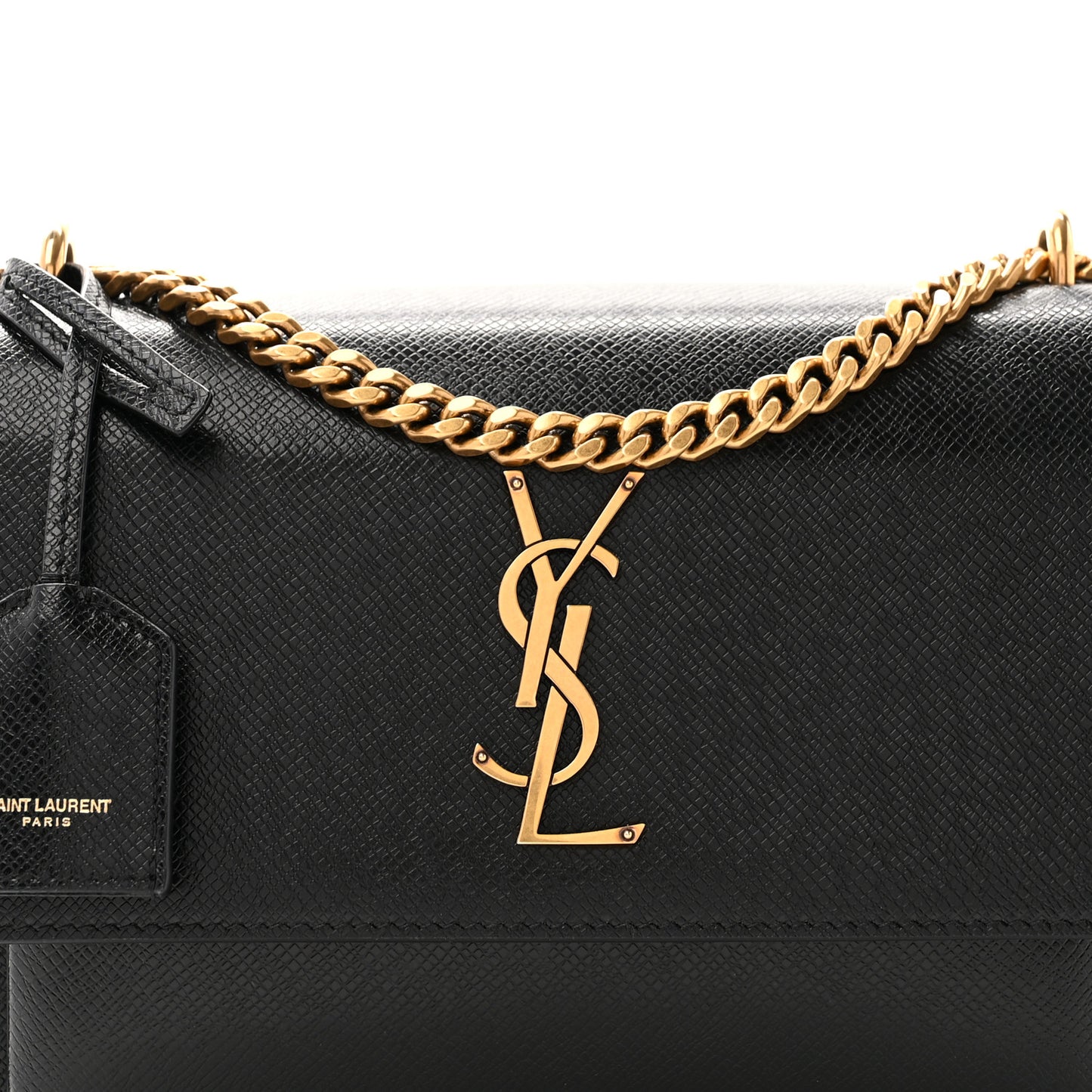 Coated Bark Calfskin Medium Monogram Sunset Black
