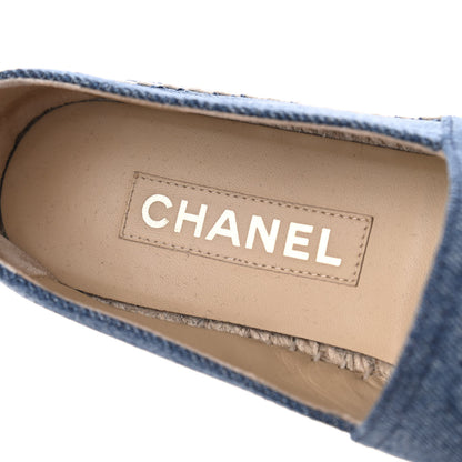 Chanel Denim CC Espadrilles 39 Blue Black 6 of 10