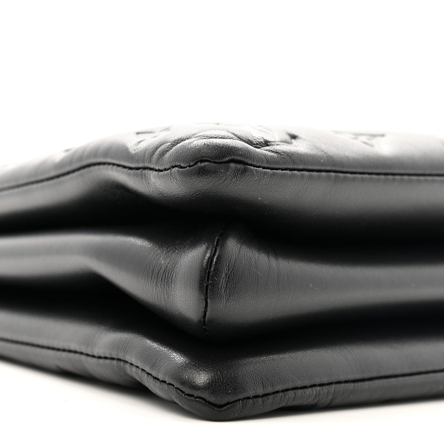 Lambskin Embossed Monogram Coussin MM Black