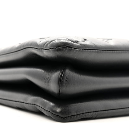 Louis Vuitton Lambskin Embossed Monogram Coussin MM Black 10 of 19
