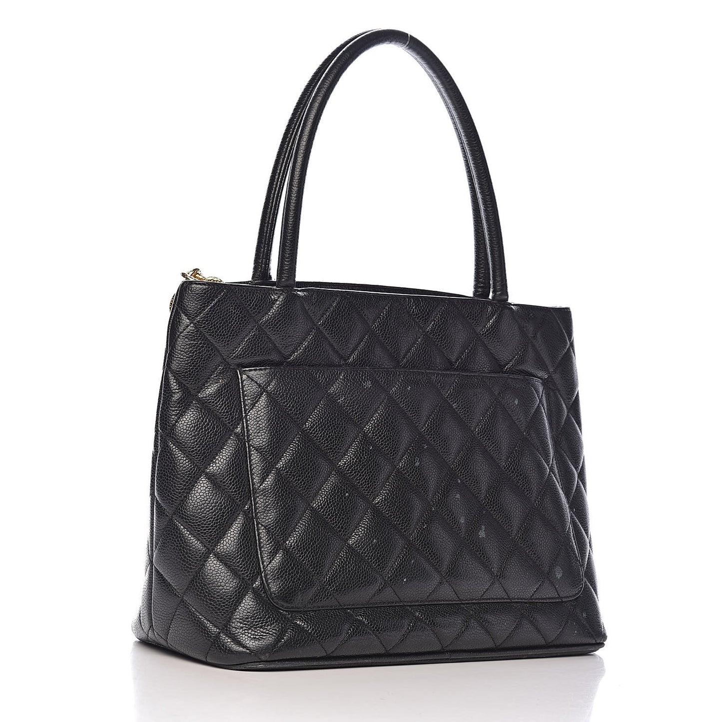 Caviar Quilted Medallion Tote Black