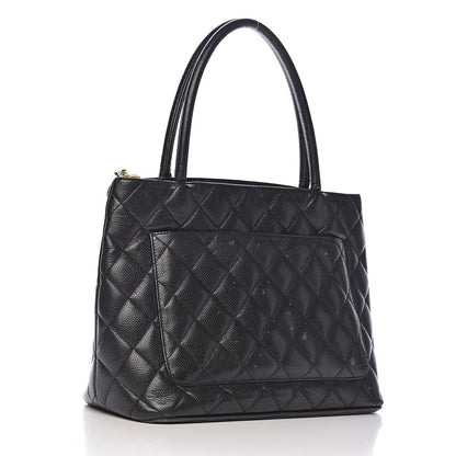 Chanel Caviar Quilted Medallion Tote Black 3 of 25