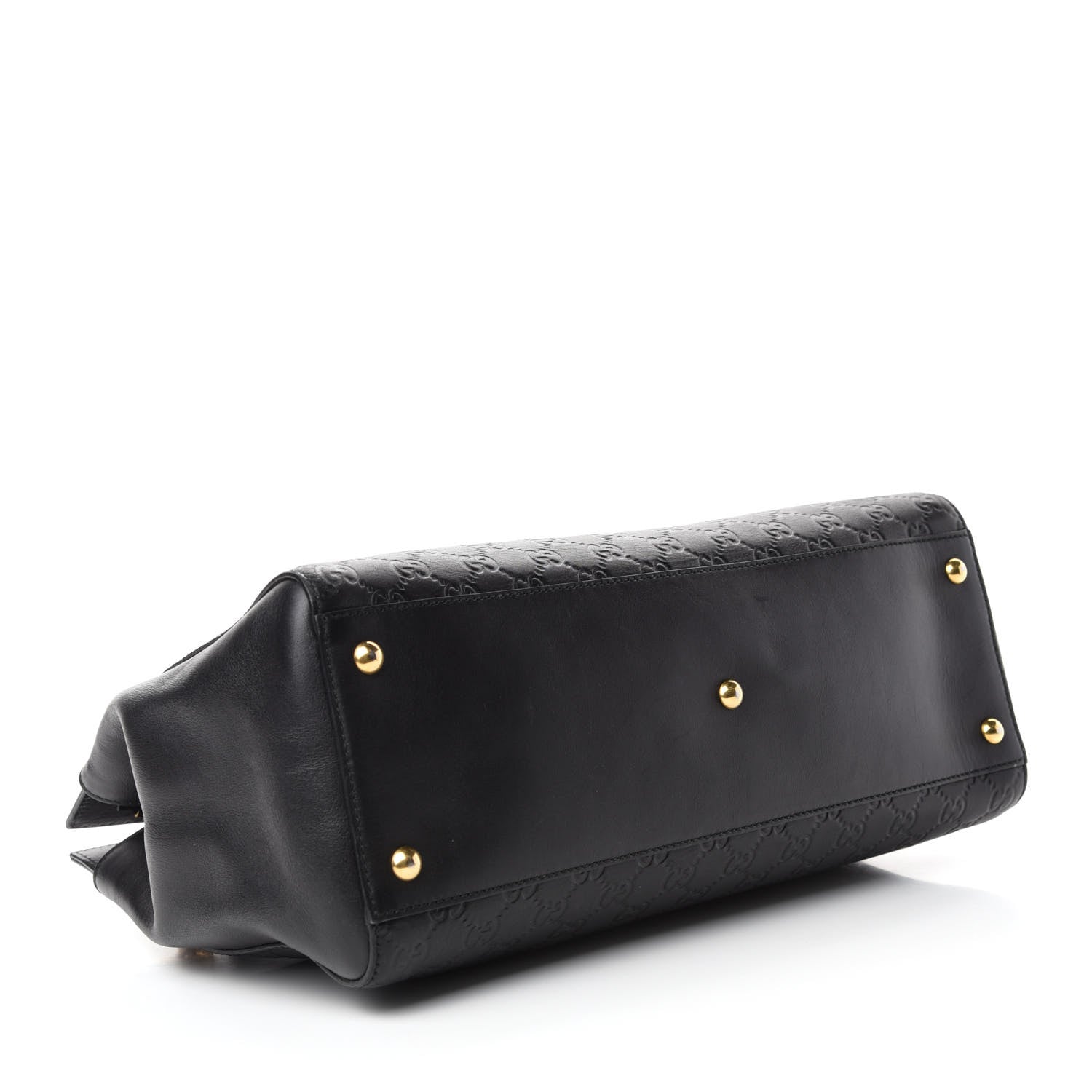 Gucci Guccissima Signature Large Shoulder Tote Bag Black 4 of 10