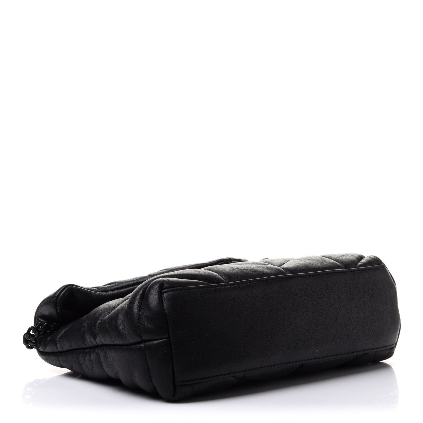 Lambskin Quilted Toy Loulou Puffer Monogram Chain Satchel Black