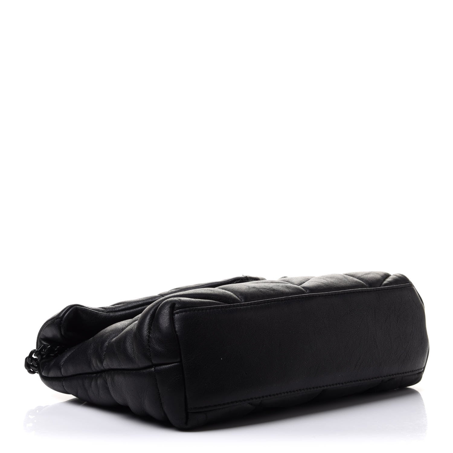 Saint Laurent Lambskin Quilted Toy Loulou Puffer Monogram Chain Satchel Black 4 of 16
