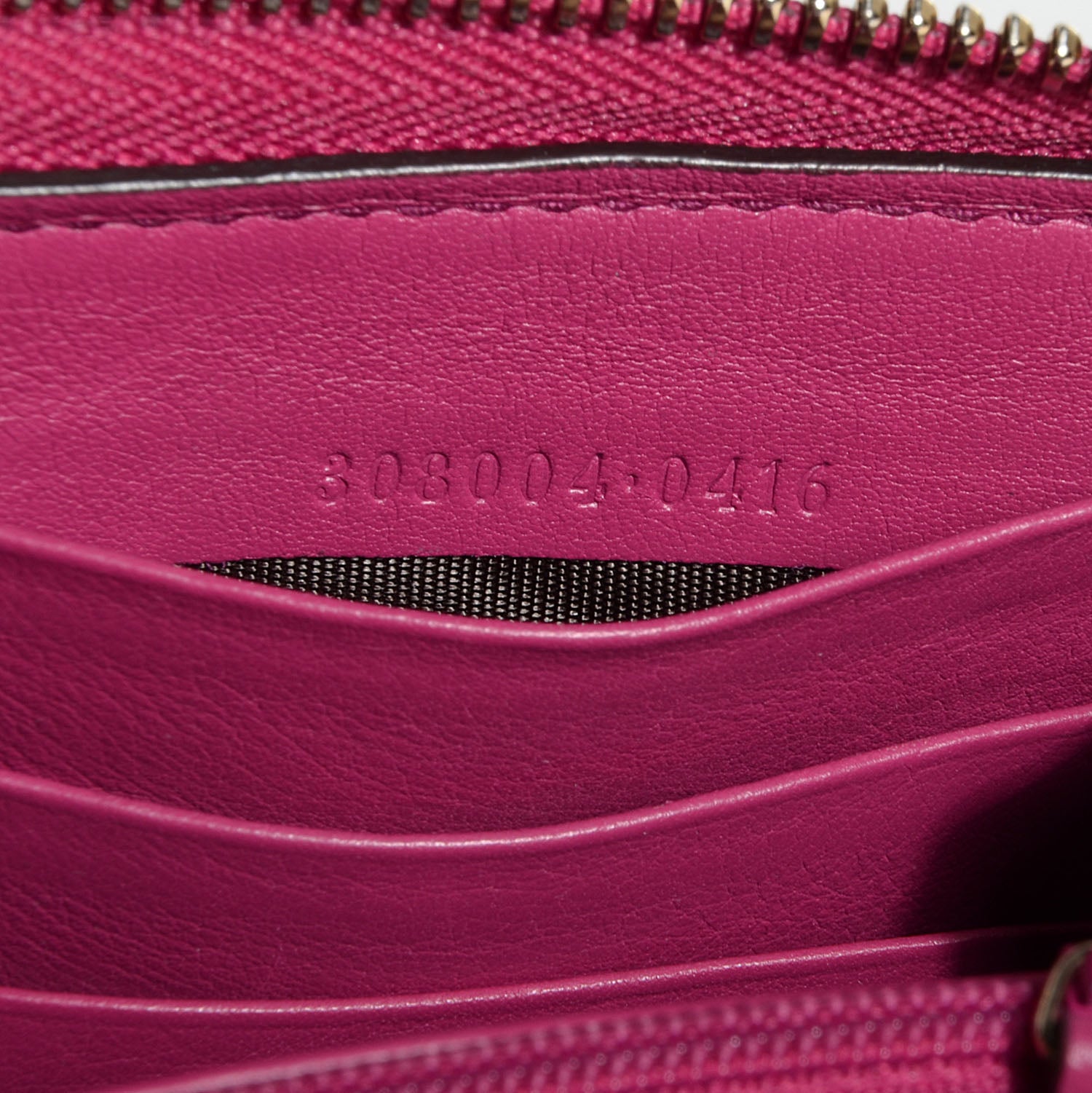 Gucci Patent Soho Zip Around Wallet Bright Bougainvillea 7 of 7
