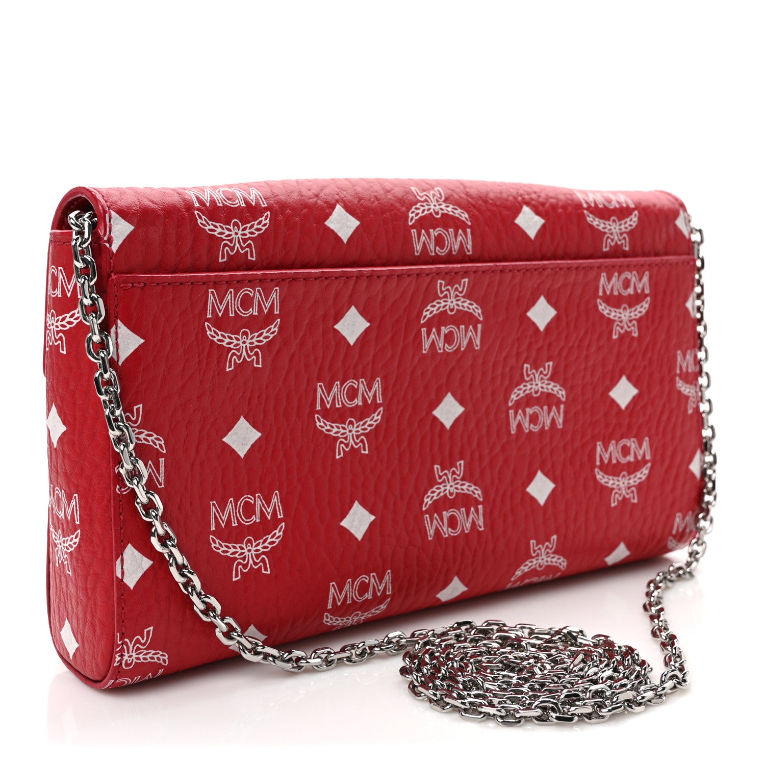 MCM Visetos Patricia Wallet On Chain Red 3 of 8