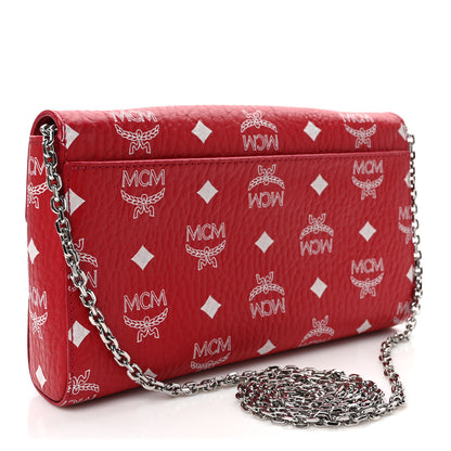 MCM Visetos Patricia Wallet On Chain Red 3 of 8