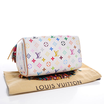 Louis Vuitton Monogram Multicolor Fringe Speedy 25 White 4 of 7