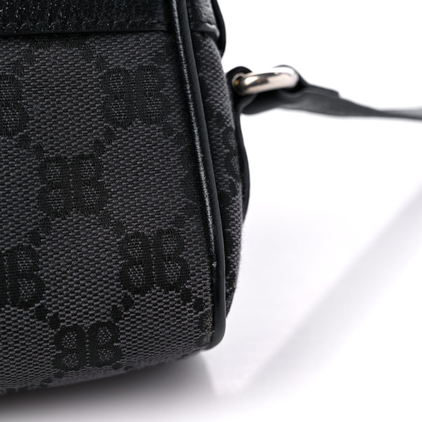 X BALENCIAGA BB Monogram Web Mini Ophidia Shoulder Bag Black