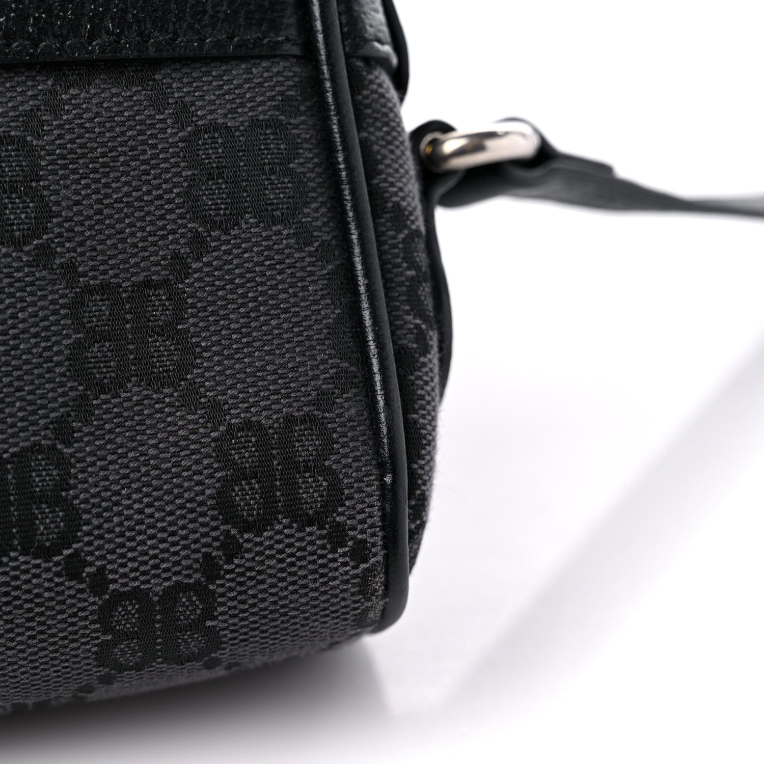 Gucci X BALENCIAGA BB Monogram Web Mini Ophidia Shoulder Bag Black 10 of 10