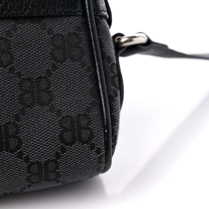 Gucci X BALENCIAGA BB Monogram Web Mini Ophidia Shoulder Bag Black 10 of 10