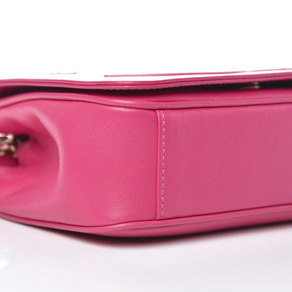Chanel Lambskin CC Mania Flap Bag Pink 10 of 13