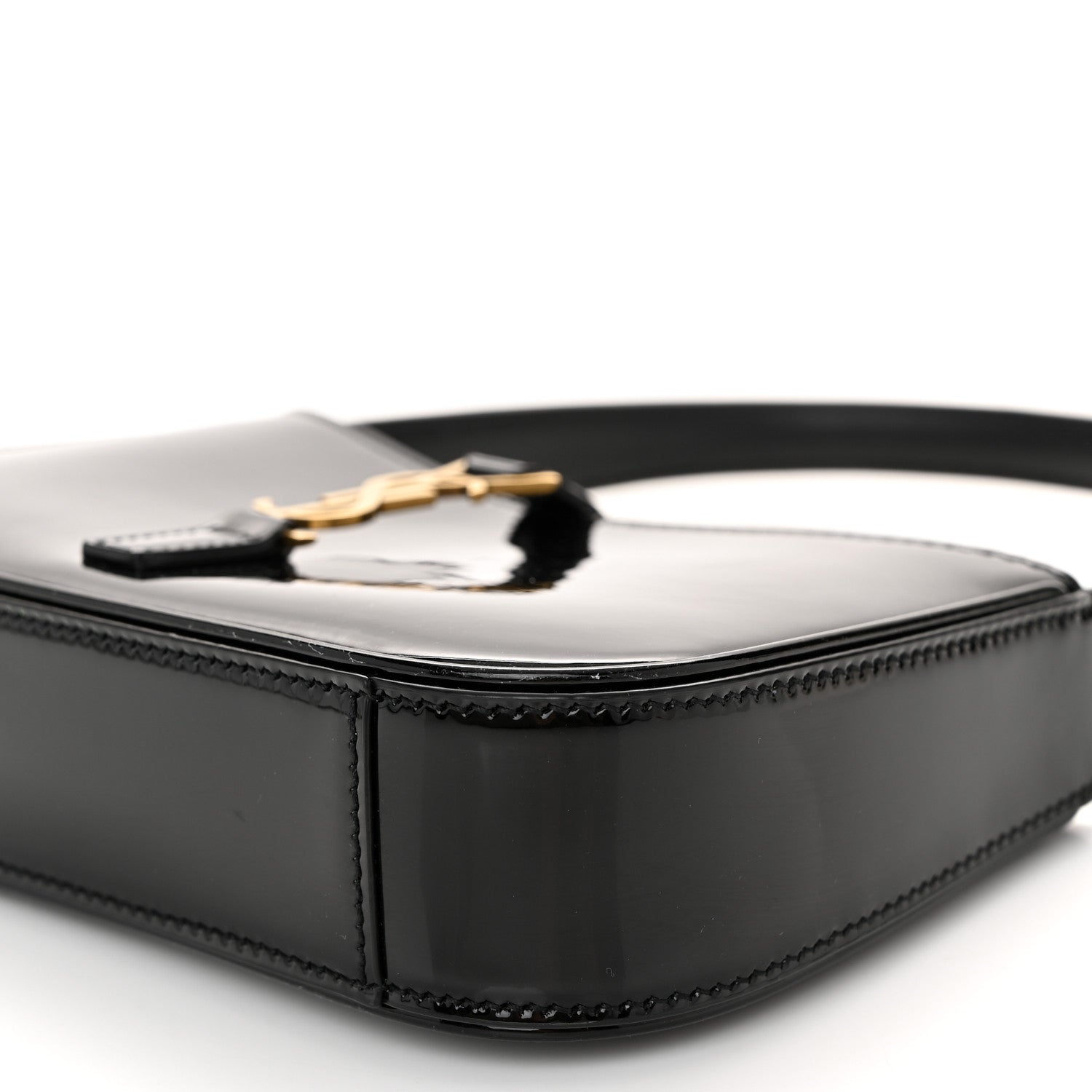 Saint Laurent Patent Calfskin Le 5 A 7 Mini Hobo Black 10 of 11