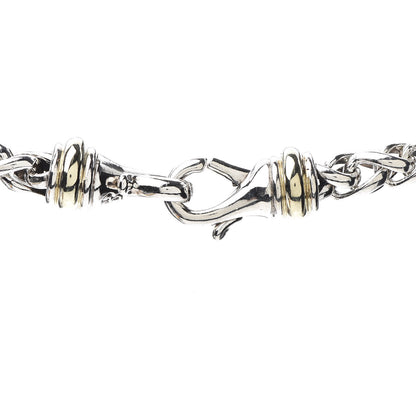 David Yurman Sterling Silver 14K Yellow Gold 6mm Wheat Chain Necklace 4 of 5
