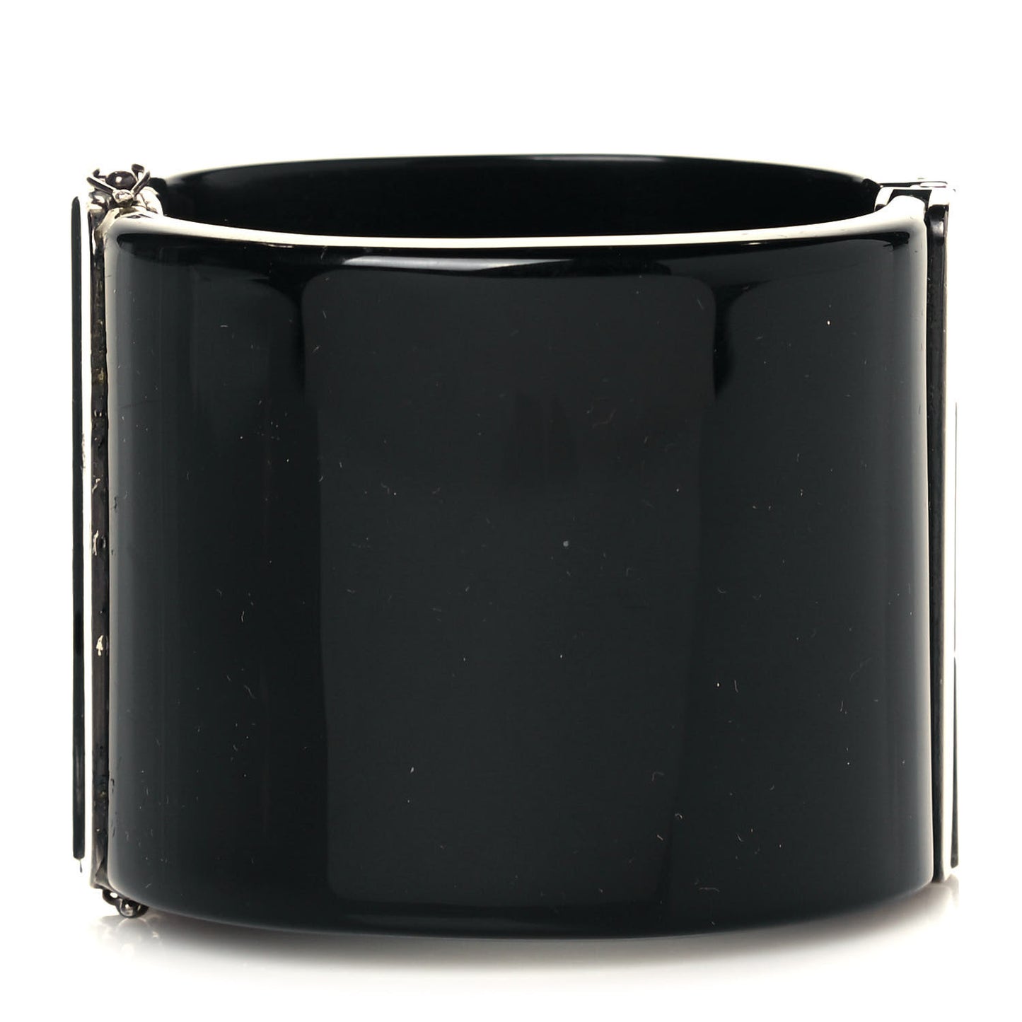 Crystal Marquise CC Logo Cuff Bracelet Black Multicolor