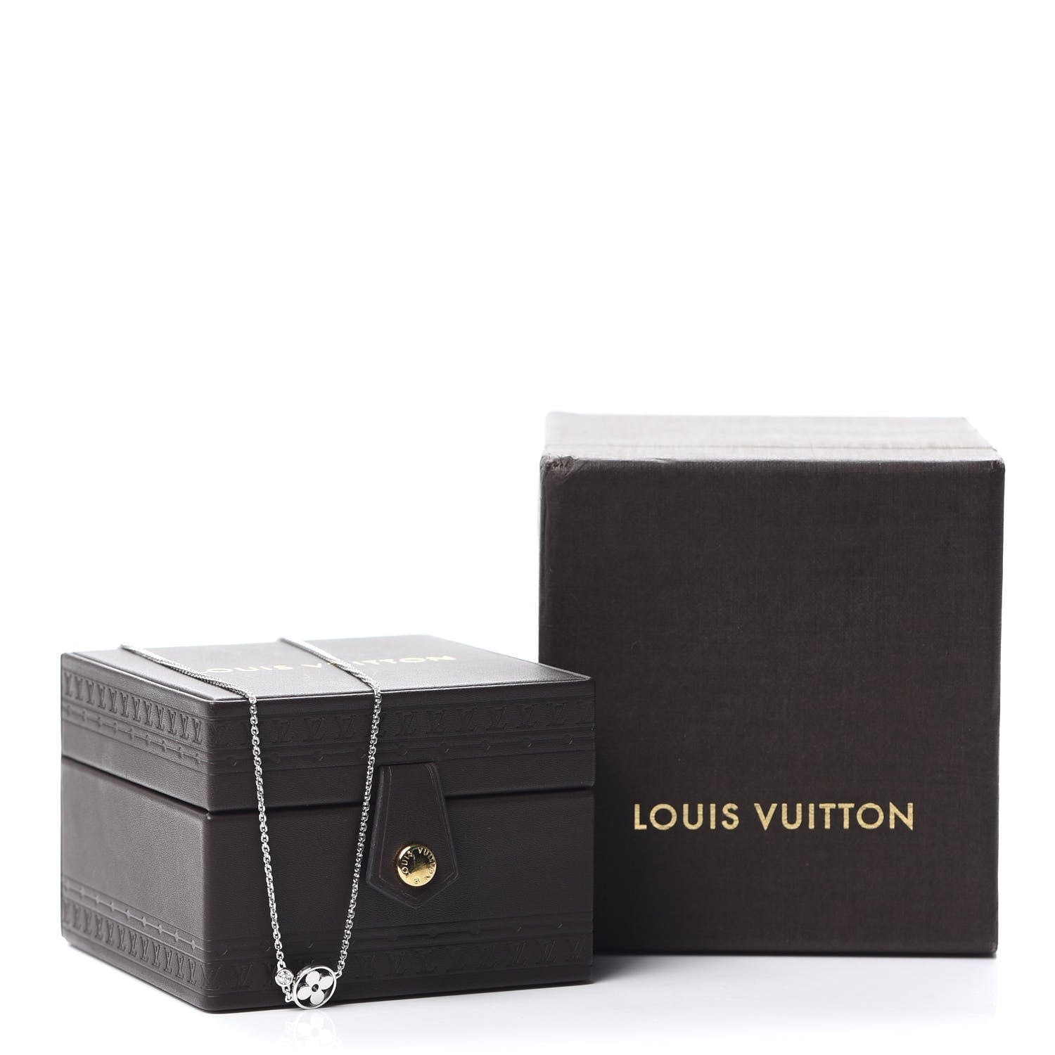Louis Vuitton 18K White Gold Diamond Idylle Blossom Pendant Necklace 6 of 6