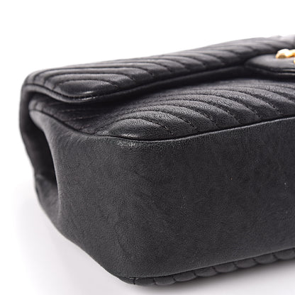Chanel Calfskin Surpique Chevron Small Flap Black 8 of 10