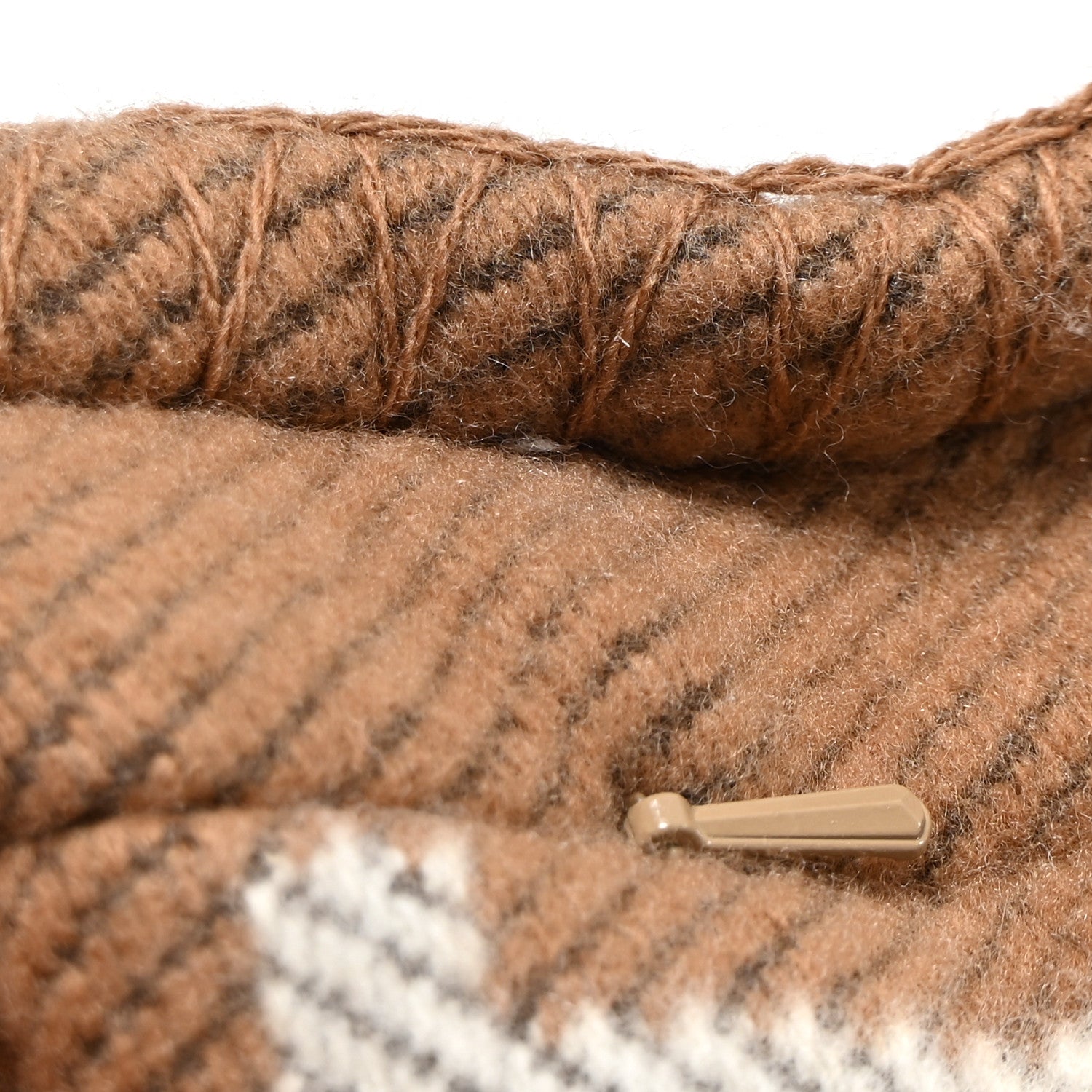 Hermes Wool Cashmere Avalon Pillow PM Ecru Camel 3 of 5