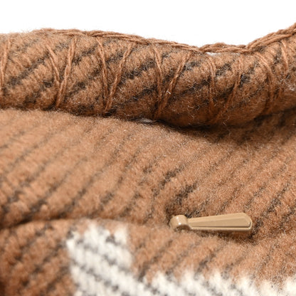Hermes Wool Cashmere Avalon Pillow PM Ecru Camel 3 of 5