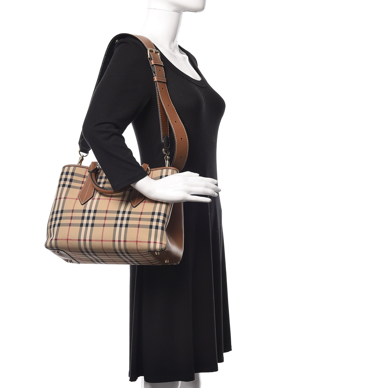 Burberry Horseferry Check Medium Ballingdon Tote Honey Tan 2 of 9