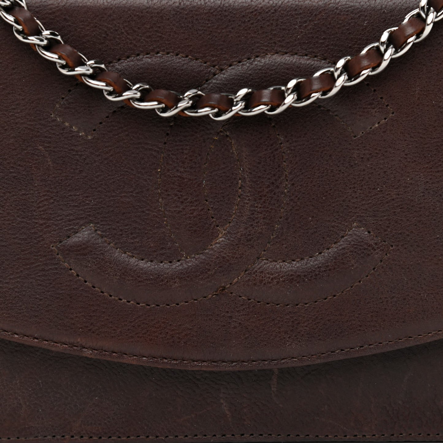 Caviar Timeless CC Wallet On Chain WOC Dark Brown