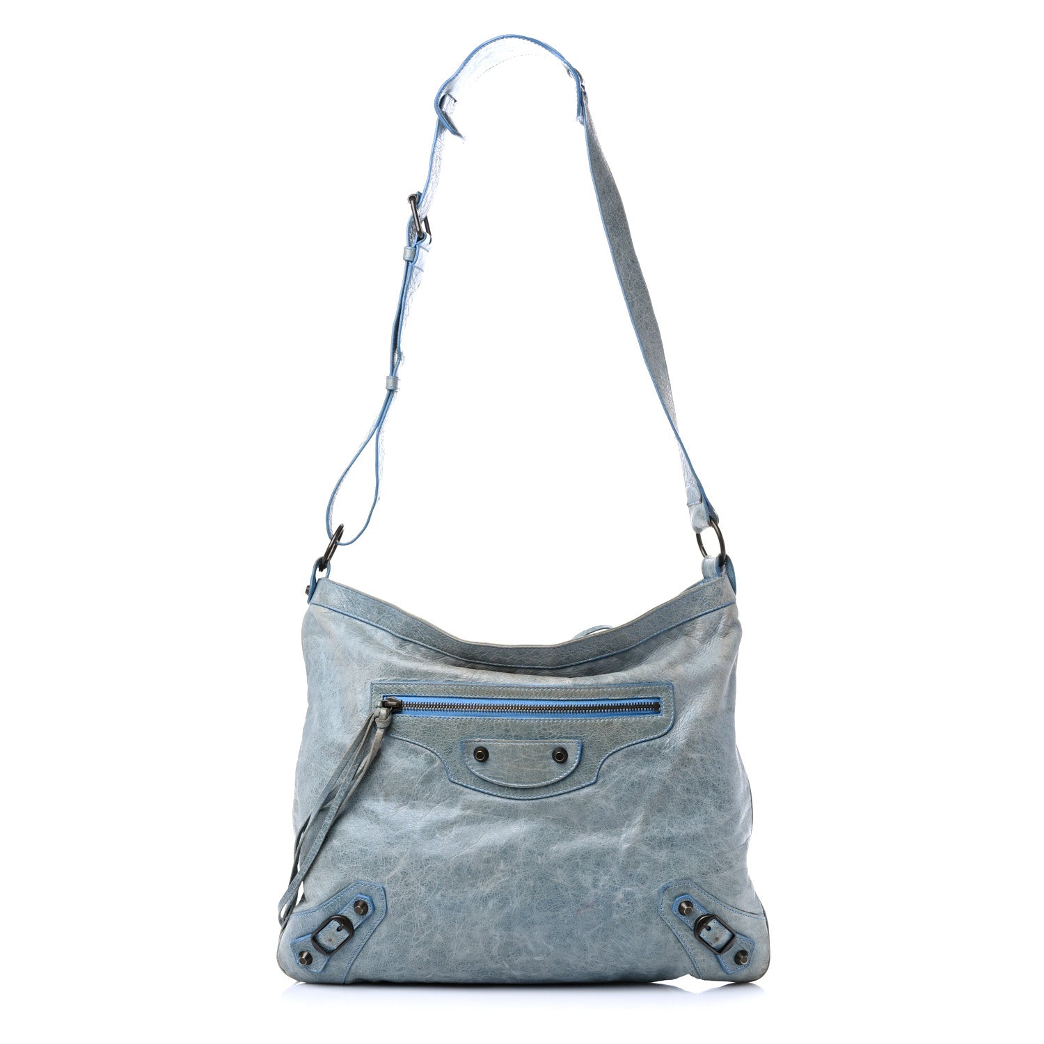 Balenciaga Chevre Classic Hardware Flat Messenger Sky Blue 1 of 24