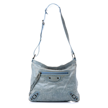 Balenciaga Chevre Classic Hardware Flat Messenger Sky Blue 1 of 24