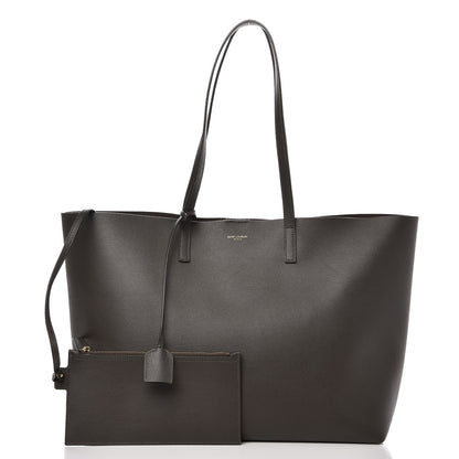Saint Laurent Calfskin Large Shopping Tote Earth 3 of 11