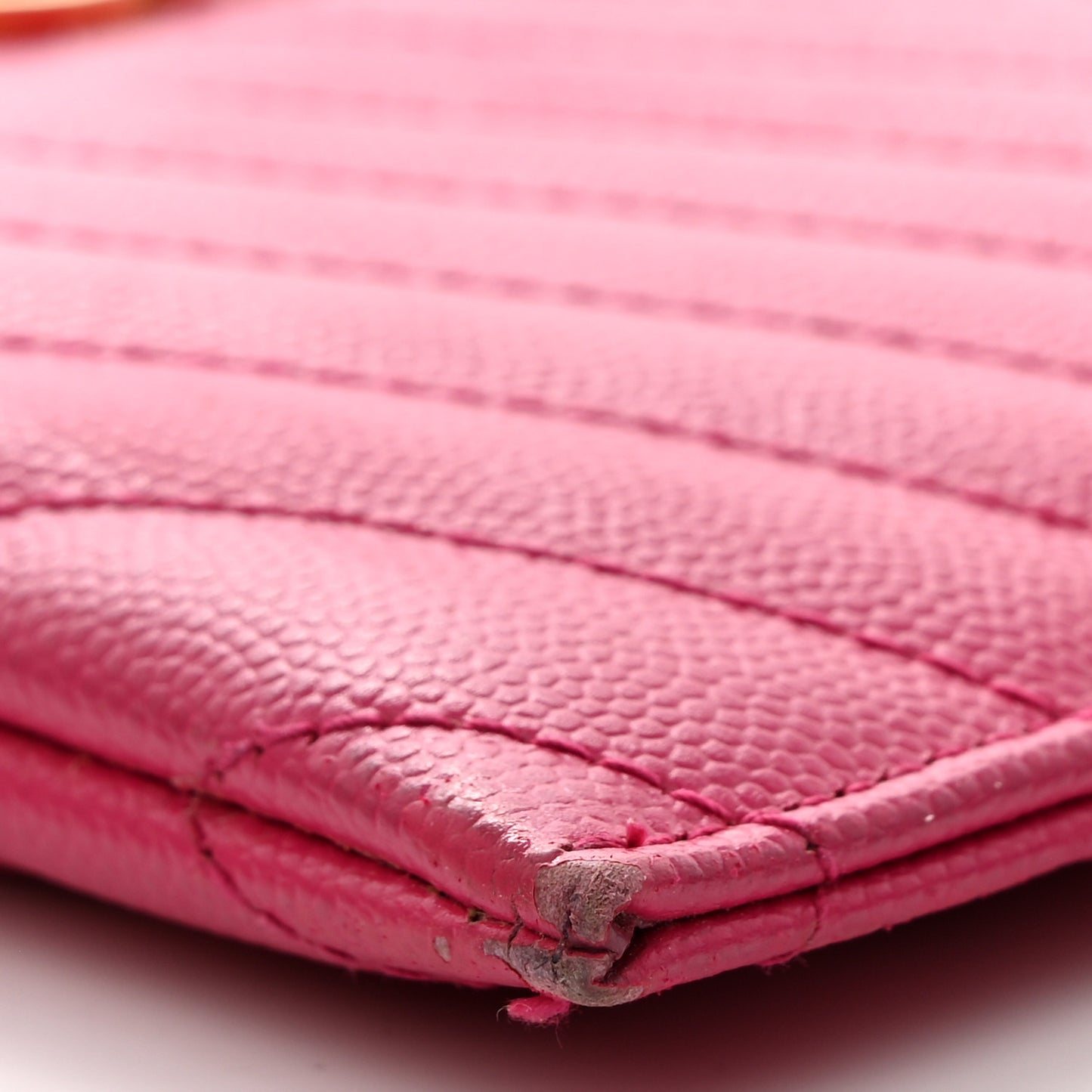 Grain De Poudre Chevron Monogram Bill Pouch Fresh Fuxia