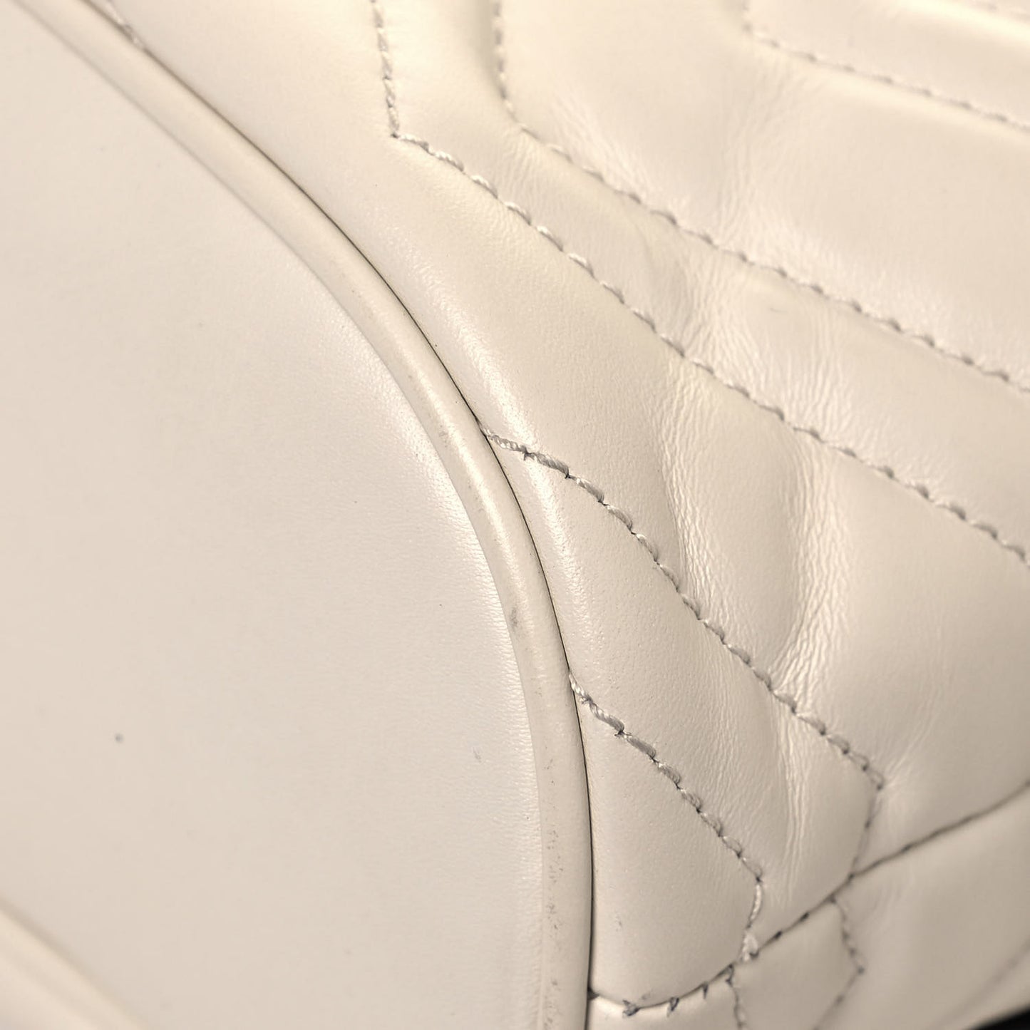 Calfskin Matelasse GG Marmont Flap Backpack White