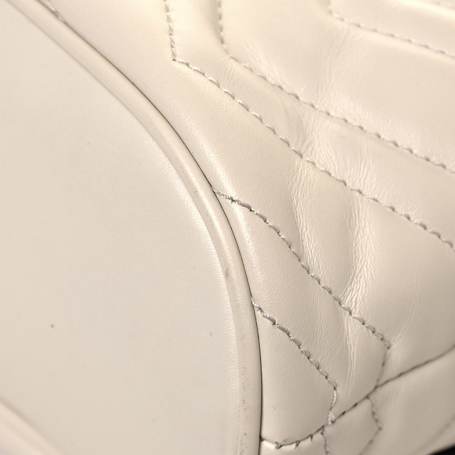Gucci Calfskin Matelasse GG Marmont Flap Backpack White 10 of 13