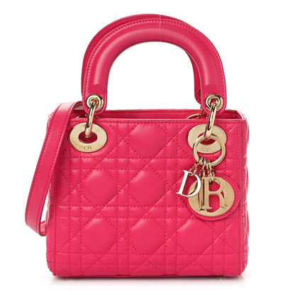 Christian Dior Lambskin Cannage Mini Lady Dior Fuchsia 1 of 8