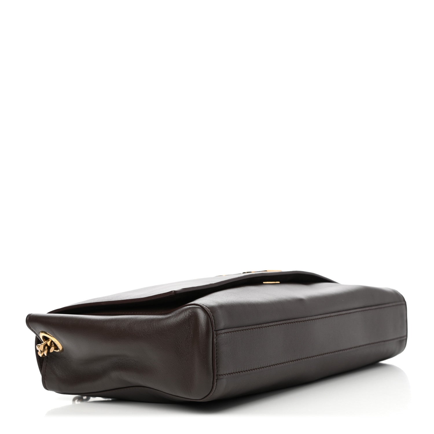 Saint Laurent Smooth Calfskin Suede Medium Reversible Monogram Kate Satchel Military Brown 5 of 10