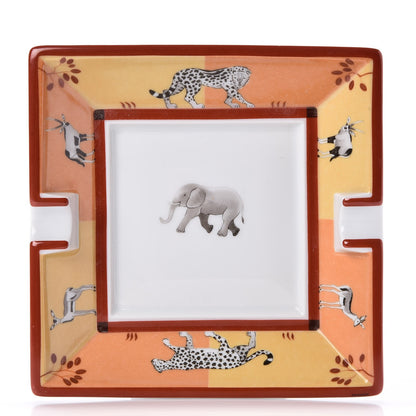 Hermes Porcelain Printed Africa Ashtray 1 of 5