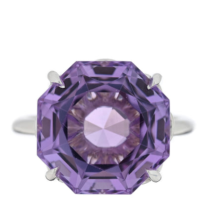 Tiffany Sterling Silver Amethyst Sparklers Octagonal Cocktail Ring 49 5 1 of 4
