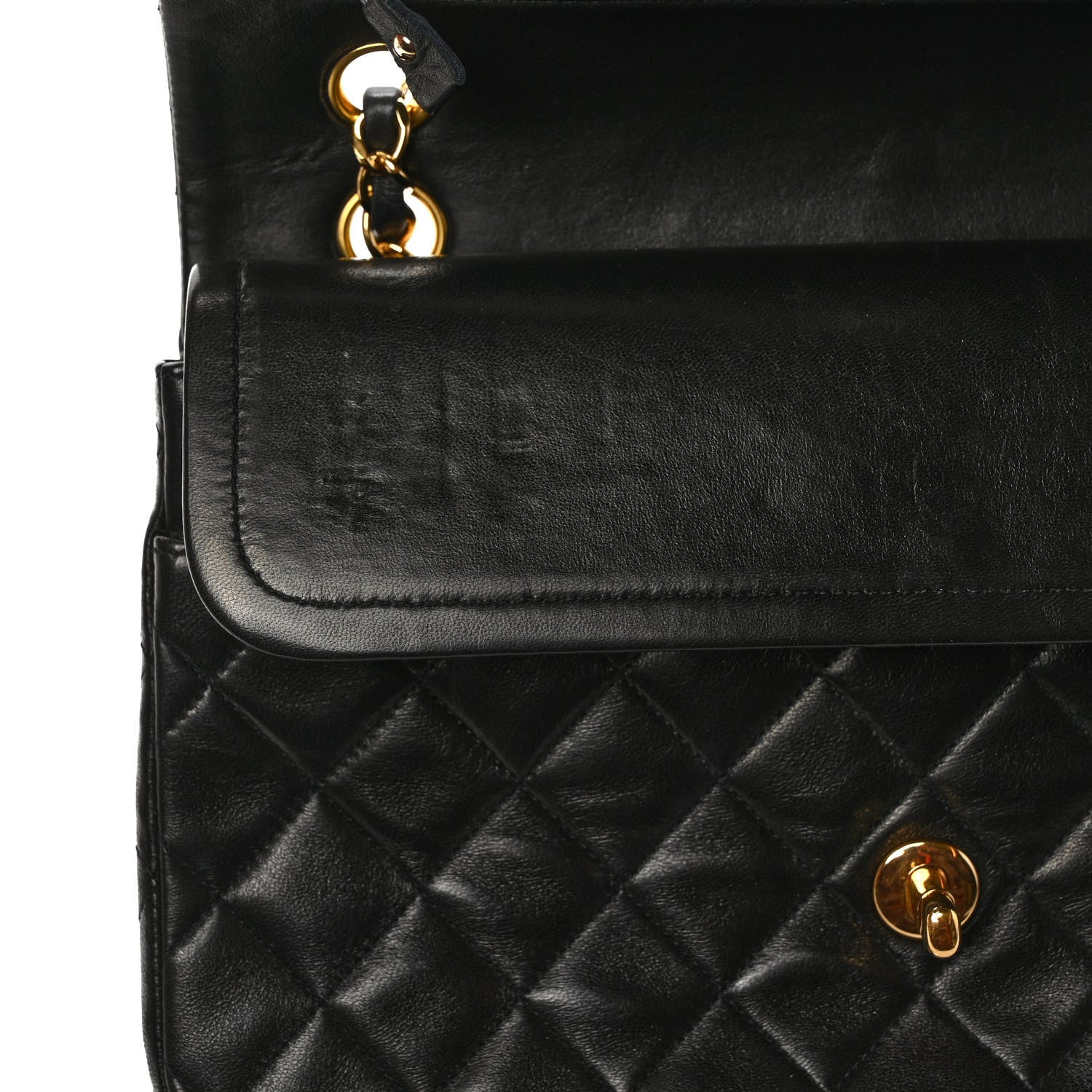 Chanel Lambskin Quilted Medium Double Flap Black 12 of 12