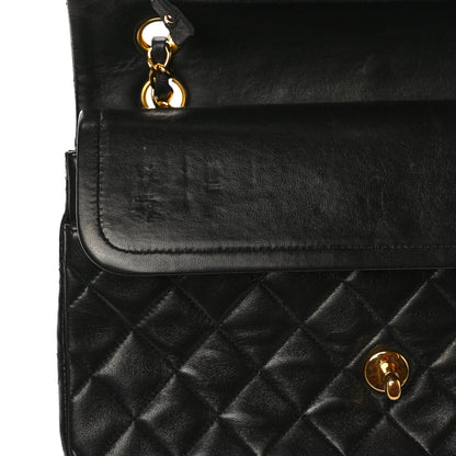 Chanel Lambskin Quilted Medium Double Flap Black 12 of 12