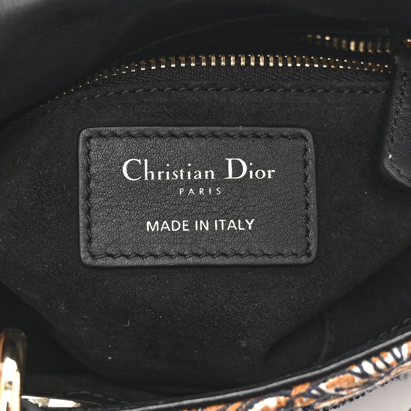 Smooth Calfskin Beaded Animals Mini Lady Dior Orange Multicolor