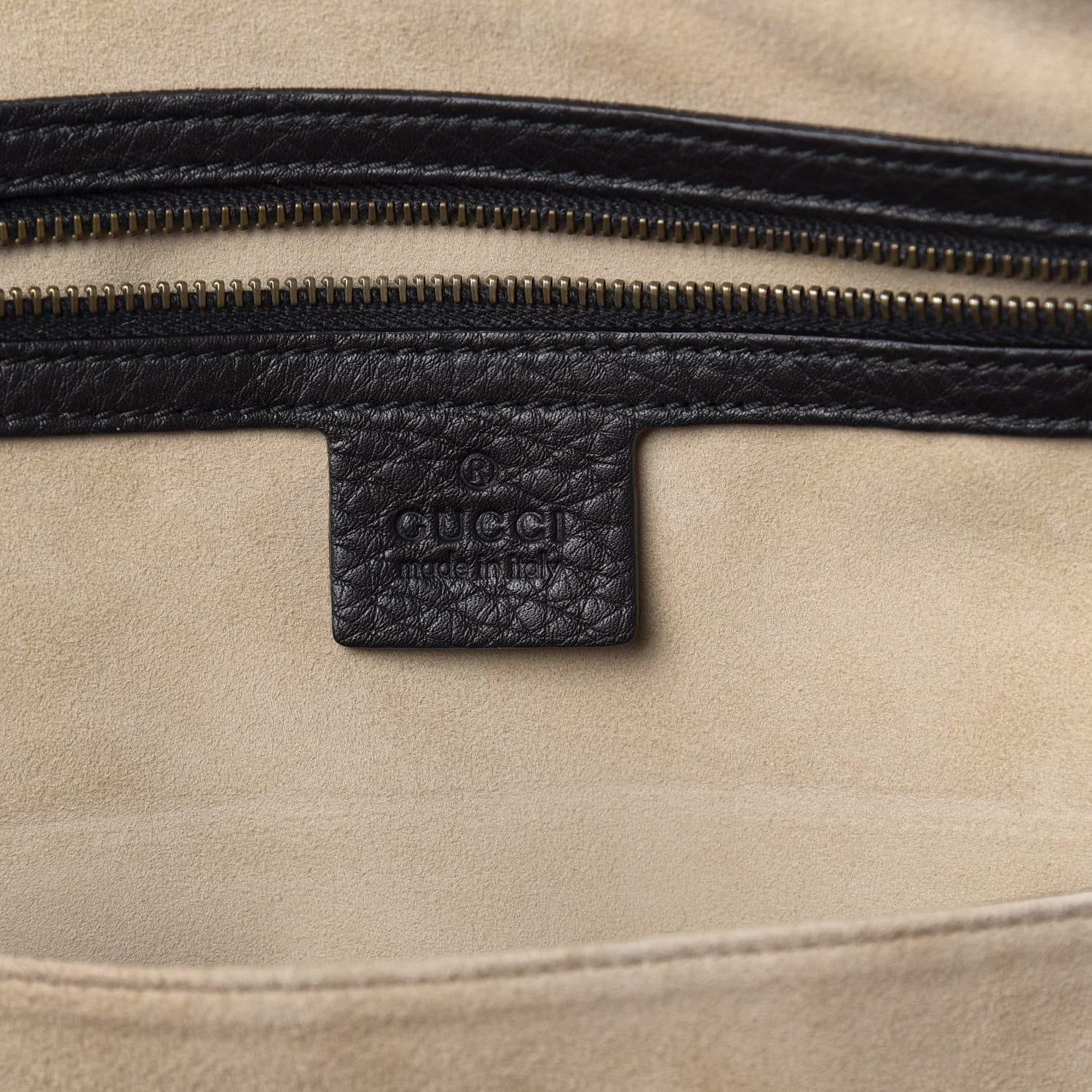 Gucci Pebbled Calfskin Medium 1973 Top Handle Satchel Black 8 of 10