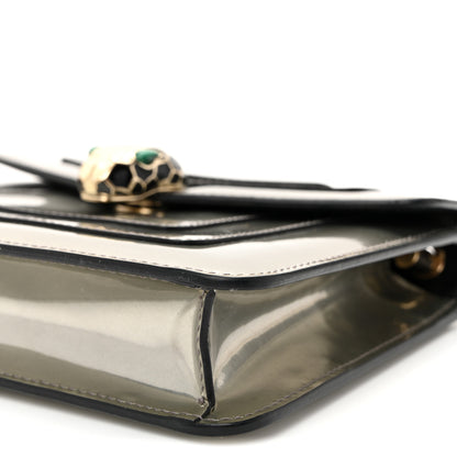 Bulgari Metallic Calfskin Small Serpenti Forever Snake Strap Crossbody Bag Silver 11 of 14