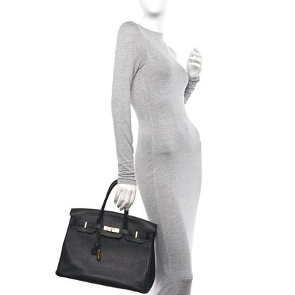 Hermes Taurillon Clemence Birkin 35 Black 2 of 25